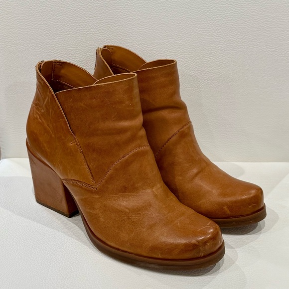 Kork Ease Castaneda Brown Leather Booties Western Bohemian Women’s Size 8 - Picture 1 of 9
